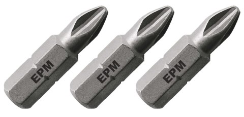EPM GROT, BIT, KOŃCÓWKA DO WKRĘTARKI 25MM 3SZT. PH1 EPM GROT, BIT, KOŃCÓWKA DO WKRĘTARKI 25MM 3SZT. PH1