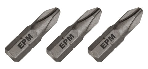 EPM GROT, BIT, KOŃCÓWKA DO WKRĘTARKI 25MM 3SZT. PH2 EPM GROT, BIT, KOŃCÓWKA DO WKRĘTARKI 25MM 3SZT. PH2