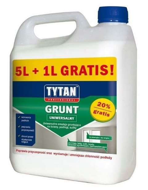 TYTAN GRUNT TYTAN 6L-EMULSJA GRUNTUJĄCA TYTAN GRUNT TYTAN 6L-EMULSJA GRUNTUJĄCA