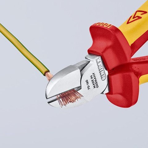 KNIPEX SZCZYPCE TNĄCE BOCZNE IZOLOWANE 160MM KNIPEX SZCZYPCE TNĄCE BOCZNE IZOLOWANE 160MM