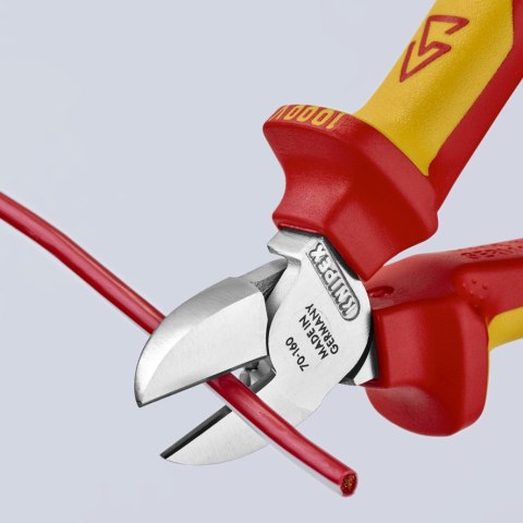 KNIPEX SZCZYPCE TNĄCE BOCZNE IZOLOWANE 160MM KNIPEX SZCZYPCE TNĄCE BOCZNE IZOLOWANE 160MM