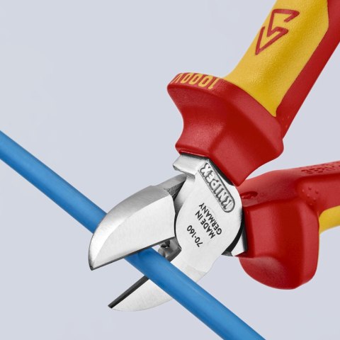 KNIPEX SZCZYPCE TNĄCE BOCZNE IZOLOWANE 160MM KNIPEX SZCZYPCE TNĄCE BOCZNE IZOLOWANE 160MM