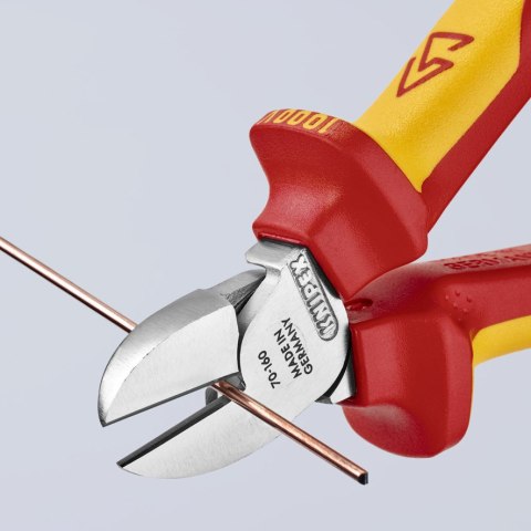 KNIPEX SZCZYPCE TNĄCE BOCZNE IZOLOWANE 160MM KNIPEX SZCZYPCE TNĄCE BOCZNE IZOLOWANE 160MM