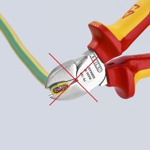 KNIPEX SZCZYPCE TNĄCE BOCZNE IZOLOWANE 160MM KNIPEX SZCZYPCE TNĄCE BOCZNE IZOLOWANE 160MM
