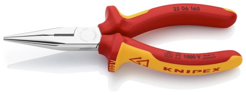 KNIPEX SZCZYPCE TNĄCE PÓŁOKRĄGŁE PROSTE IZOLOWANE 160MM KNIPEX SZCZYPCE TNĄCE PÓŁOKRĄGŁE PROSTE IZOLOWANE 160MM
