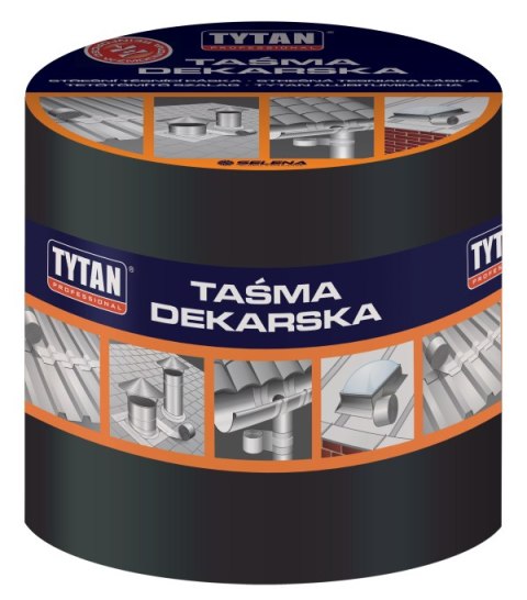 TYTAN TAŚMA USZCZELNIAJĄCA DEKARSKA 15CM*10MB GRAFIT TYTAN TAŚMA USZCZELNIAJĄCA DEKARSKA 15CM*10MB GRAFIT