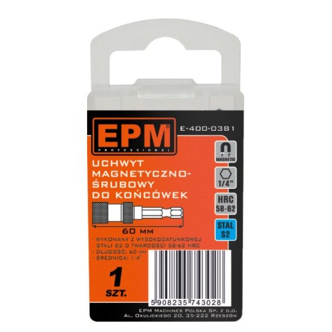 EPM UCHWYT MAGNETYCZNO-ŚRUBOWY DO KOŃCÓWEK 1/4 EPM UCHWYT MAGNETYCZNO-ŚRUBOWY DO KOŃCÓWEK 1/4