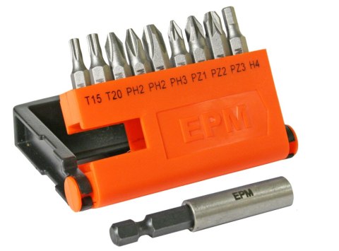 EPM ZESTAW KOŃCÓWEK DO WKRĘTARKI 9SZT + UCHWYT MAGNETYCZNY EPM ZESTAW KOŃCÓWEK DO WKRĘTARKI 9SZT + UCHWYT MAGNETYCZNY