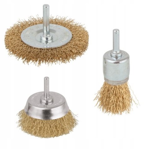 WOLFCRAFT ZESTAW SZCZOTEK DRUCIANYCH DRUT MOSIĘŻNY, 3SZT. WOLFCRAFT ZESTAW SZCZOTEK DRUCIANYCH DRUT MOSIĘŻNY, 3SZT.