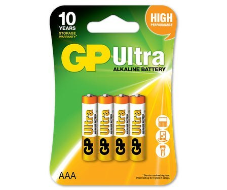 GP BATTERY BATERIA ULTRA ALKALINE AAA LR3 1.5V 4SZT GP BATTERY BATERIA ULTRA ALKALINE AAA LR3 1.5V 4SZT