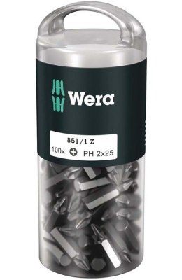 WERA BIT, GROT KRZYŻOWY PH2 X 25 MM, 855/1 100SZT.