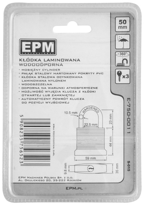 EPM KŁÓDKA LAMINOWANA S-015 50MM EPM KŁÓDKA LAMINOWANA S-015 50MM