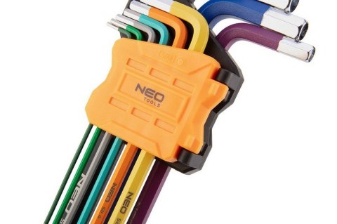 NEO KLUCZE SZEŚCIOKĄTNE 1.5-10MM 9 SZTUK KOLOROWE NEO KLUCZE SZEŚCIOKĄTNE 1.5-10MM 9 SZTUK KOLOROWE