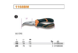 BETA SZCZYPCE PÓŁOKRĄGŁE ODGIĘTE Q-TY BM160MM BLISTER
