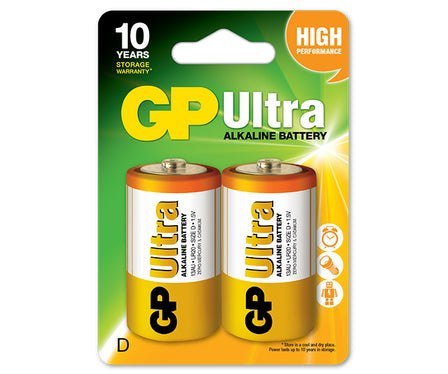 GP BATTERY BATERIA ULTRA+ ALKALINE LR20 D 1.5V 2SZ GP BATTERY BATERIA ULTRA+ ALKALINE LR20 D 1.5V 2SZ