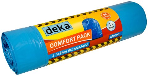 DEKA WORKI COMFORT PACK MOCNE NIEBIESKIE Z TAŚMĄ 60L A15 DEKA WORKI COMFORT PACK MOCNE NIEBIESKIE Z TAŚMĄ 60L A15