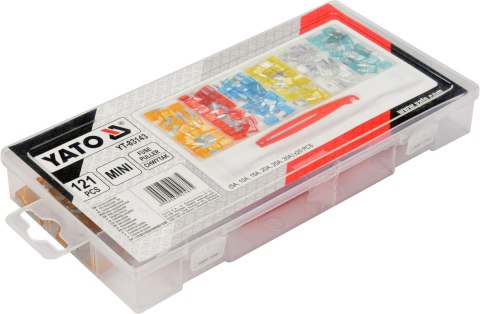 YATO ZESTAW 121 BEZPIECZNIKÓW PŁYTKOWYCH MINI YATO ZESTAW 121 BEZPIECZNIKÓW PŁYTKOWYCH MINI
