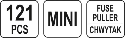 YATO ZESTAW 121 BEZPIECZNIKÓW PŁYTKOWYCH MINI YATO ZESTAW 121 BEZPIECZNIKÓW PŁYTKOWYCH MINI