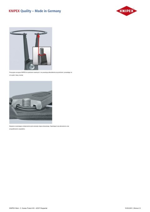 KNIPEX PRECYZYJNE SZCZYPCE DO PIERŚCIENI ZEW.PROSTE 180MM KNIPEX PRECYZYJNE SZCZYPCE DO PIERŚCIENI ZEW.PROSTE 180MM