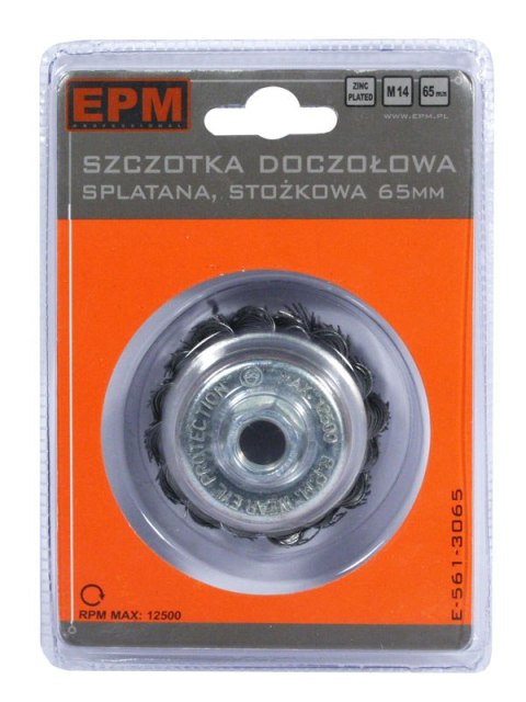 EPM SZCZOTKA DOCZOŁOWA SPLATANA STOŻEK 85MM ZN EPM SZCZOTKA DOCZOŁOWA SPLATANA STOŻEK 85MM ZN