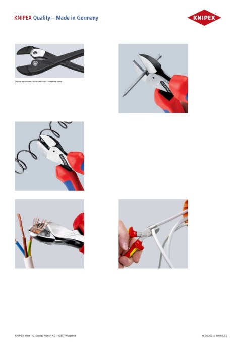 KNIPEX SZCZYPCE TNĄCE BOCZNE X-CUT 160MM KNIPEX SZCZYPCE TNĄCE BOCZNE X-CUT 160MM