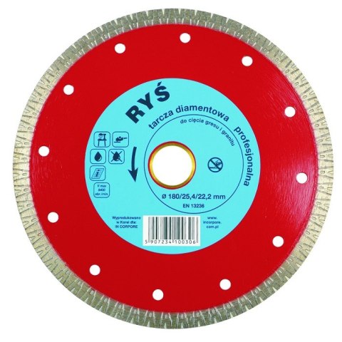 IN CORPORE TARCZA DIAMENTOWA TURBO RYŚ 125MM IN CORPORE TARCZA DIAMENTOWA TURBO RYŚ 125MM