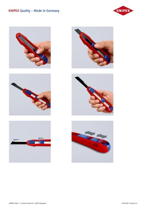 KNIPEX NÓŻ Z OSTRZEM ŁAMANYM CUTIX KNIPEX NÓŻ Z OSTRZEM ŁAMANYM CUTIX