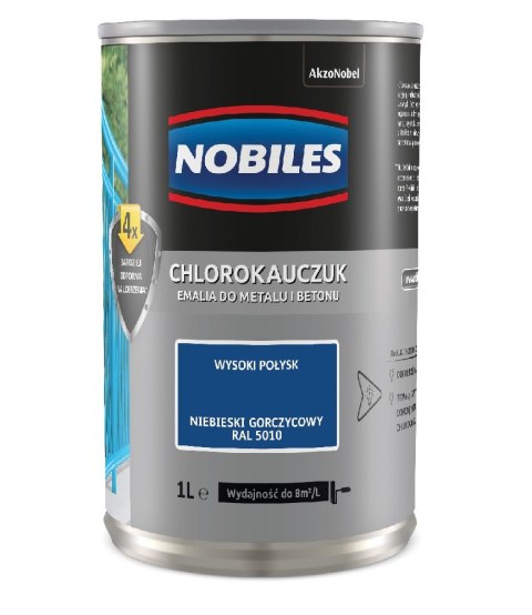 NOBILES NOBILES EMALIA CHLOROKAUCZUKOWA NIEBIESKA SYGNAŁOWA 0.9L NOBILES NOBILES EMALIA CHLOROKAUCZUKOWA NIEBIESKA SYGNAŁOWA 0.9L