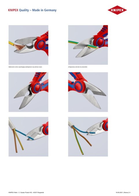 KNIPEX NOŻYCZKI DLA ELEKTRYKÓW KNIPEX NOŻYCZKI DLA ELEKTRYKÓW