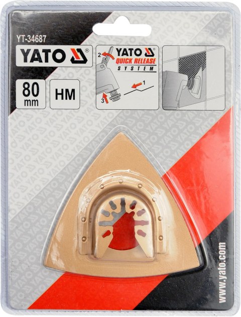 YATO TARNIK TRÓJKĄTNY 80MM DO NARZĘDZIA WIELOFUNKCYJNEGO YATO TARNIK TRÓJKĄTNY 80MM DO NARZĘDZIA WIELOFUNKCYJNEGO