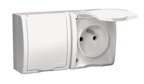 SIMON AQUARIUS GNIAZDO HERMETY. 2-KROTNE Z/U IP54 BIAŁE SIMON AQUARIUS GNIAZDO HERMETY. 2-KROTNE Z/U IP54 BIAŁE