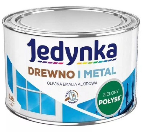JEDYNKA EMALIA ALKIDOWA DO DREWNA I METALU ZIELONY 0,36L JEDYNKA EMALIA ALKIDOWA DO DREWNA I METALU ZIELONY 0,36L