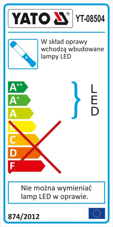 YATO LAMPA WARSZTATOWA 3W COB LED YATO LAMPA WARSZTATOWA 3W COB LED