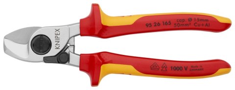 KNIPEX NOŻYCE DO KABLI ZE SPRĘŻYNĄ ROZWIERAJĄCĄ IZOLOWANE 165MM KNIPEX NOŻYCE DO KABLI ZE SPRĘŻYNĄ ROZWIERAJĄCĄ IZOLOWANE 165MM