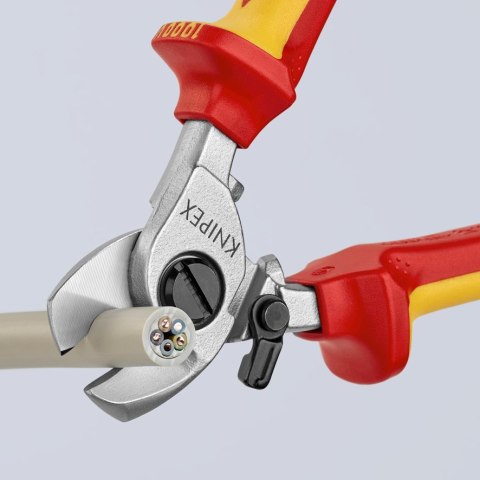 KNIPEX NOŻYCE DO KABLI ZE SPRĘŻYNĄ ROZWIERAJĄCĄ IZOLOWANE 165MM KNIPEX NOŻYCE DO KABLI ZE SPRĘŻYNĄ ROZWIERAJĄCĄ IZOLOWANE 165MM