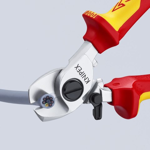 KNIPEX NOŻYCE DO KABLI ZE SPRĘŻYNĄ ROZWIERAJĄCĄ IZOLOWANE 165MM KNIPEX NOŻYCE DO KABLI ZE SPRĘŻYNĄ ROZWIERAJĄCĄ IZOLOWANE 165MM