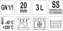 YATO GASTRO POJEMNIK GASTRONOMICZNY GN 1/1 20MM