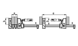 BESSEY ŚCISK STOLARSKI POŁNOWYMIAROWY REGULOWANY 600*95MM.