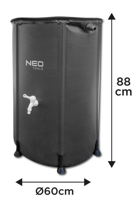 NEO SKŁADANY POJEMNIK NA DESZCZÓWKĘ, 250 L, PVC NEO SKŁADANY POJEMNIK NA DESZCZÓWKĘ, 250 L, PVC