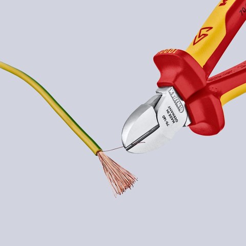 KNIPEX SZCZYPCE TNĄCE BOCZNE IZOLOWANE 140MM KNIPEX SZCZYPCE TNĄCE BOCZNE IZOLOWANE 140MM