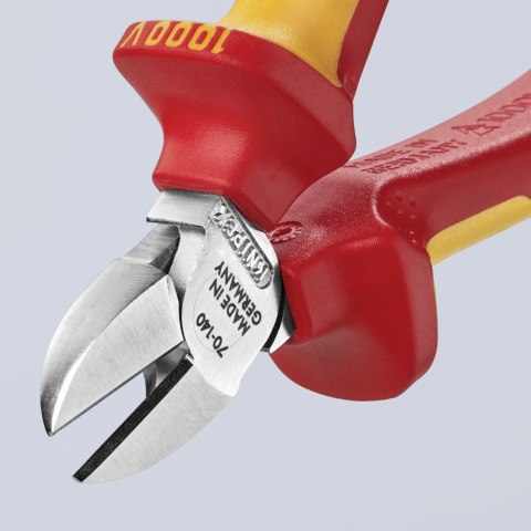 KNIPEX SZCZYPCE TNĄCE BOCZNE IZOLOWANE 140MM KNIPEX SZCZYPCE TNĄCE BOCZNE IZOLOWANE 140MM