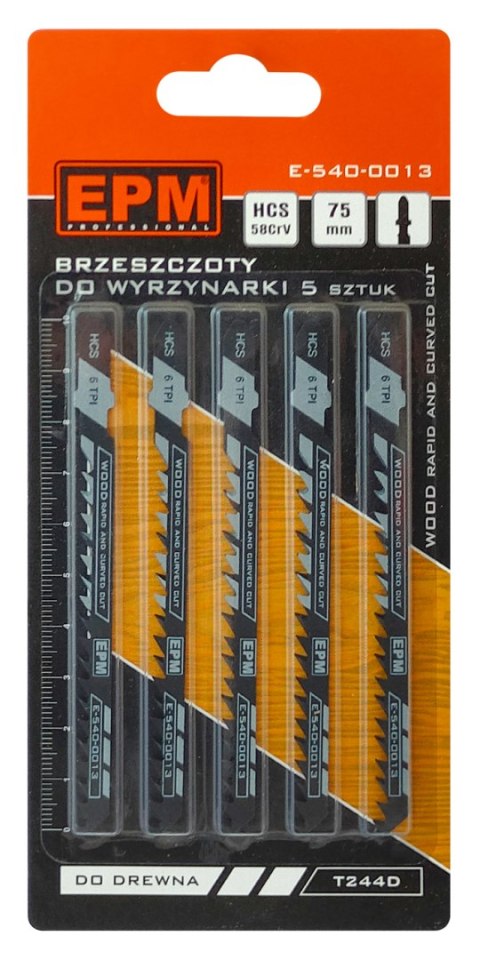 EPM BRZESZCZOT DO WYRZYNARKI 74MM 6TPI DREWNO T244D 5 SZTUK EPM BRZESZCZOT DO WYRZYNARKI 74MM 6TPI DREWNO T244D 5 SZTUK