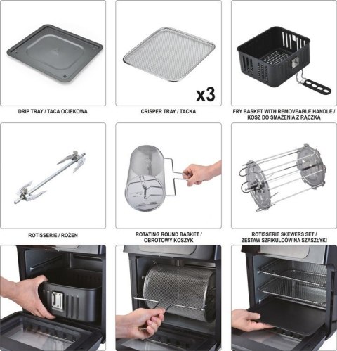 LUND FRYTKOWNICA BEZTŁUSZCZOWA, PIEKARNIK 12L 1800W LUND FRYTKOWNICA BEZTŁUSZCZOWA, PIEKARNIK 12L 1800W