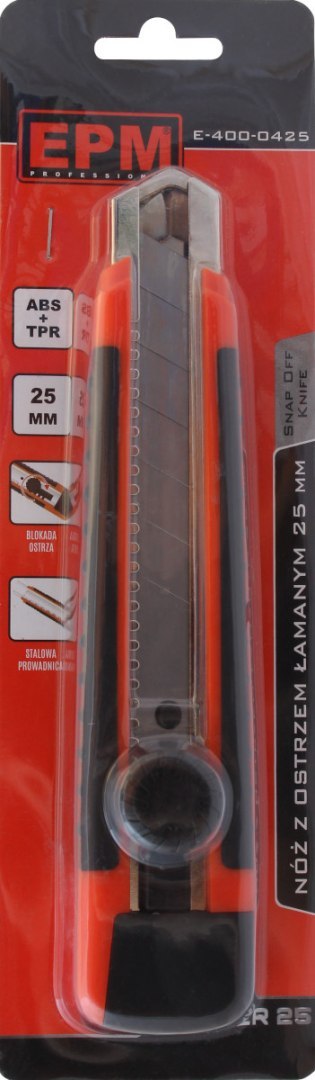 EPM NÓŻ Z OSTRZEM ŁAMANYM 25MM RUBBER EPM NÓŻ Z OSTRZEM ŁAMANYM 25MM RUBBER