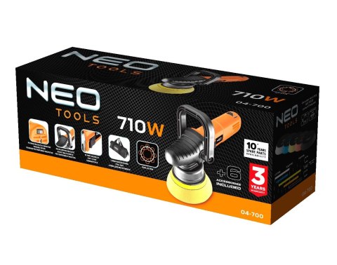 NEO POLERKA DUAL ACTION 710W, 125MM, OBROTY 2000-4600 NEO POLERKA DUAL ACTION 710W, 125MM, OBROTY 2000-4600