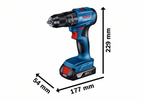 BOSCH WIERTARKO-WKRĘTARKA AKU. UDAROWA GSB 185-LI 2*2.0AH BOSCH WIERTARKO-WKRĘTARKA AKU. UDAROWA GSB 185-LI 2*2.0AH