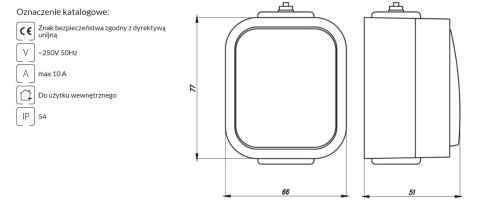 ABEX B2 ŁĄCZNIK POJEDYNCZY N/T IP54 SZARY/CZARNY ABEX B2 ŁĄCZNIK POJEDYNCZY N/T IP54 SZARY/CZARNY