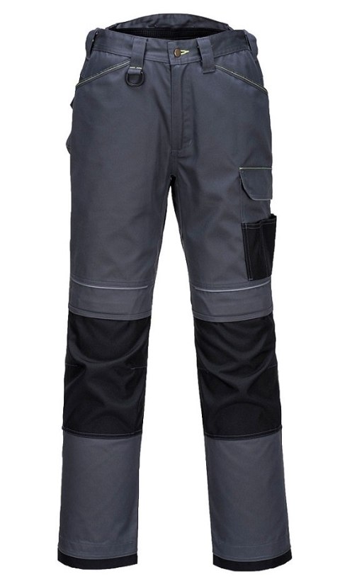 PORTWEST SPODNIE OCHRONNE DO PASA T601 SZARO-CZARNE ROZMIAR 60