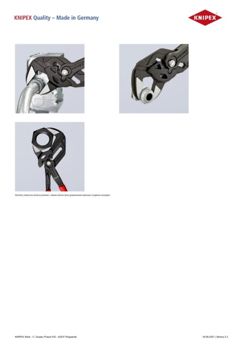 KNIPEX SZCZYPCE-KLUCZ OKSYDOWANE 250MM KNIPEX SZCZYPCE-KLUCZ OKSYDOWANE 250MM