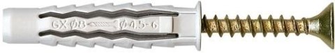 ARVEX DYBEL UNIWERSALNY ŁEB Z NACIĘCIEM KRZYŻOWYM GXK 8/45MM ARVEX DYBEL UNIWERSALNY ŁEB Z NACIĘCIEM KRZYŻOWYM GXK 8/45MM
